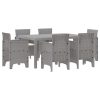 Trädgårdsmatgrupp 7 pcs Ljusgrå vidaXL 150 x 100 x 73 cm – miniatyr 2