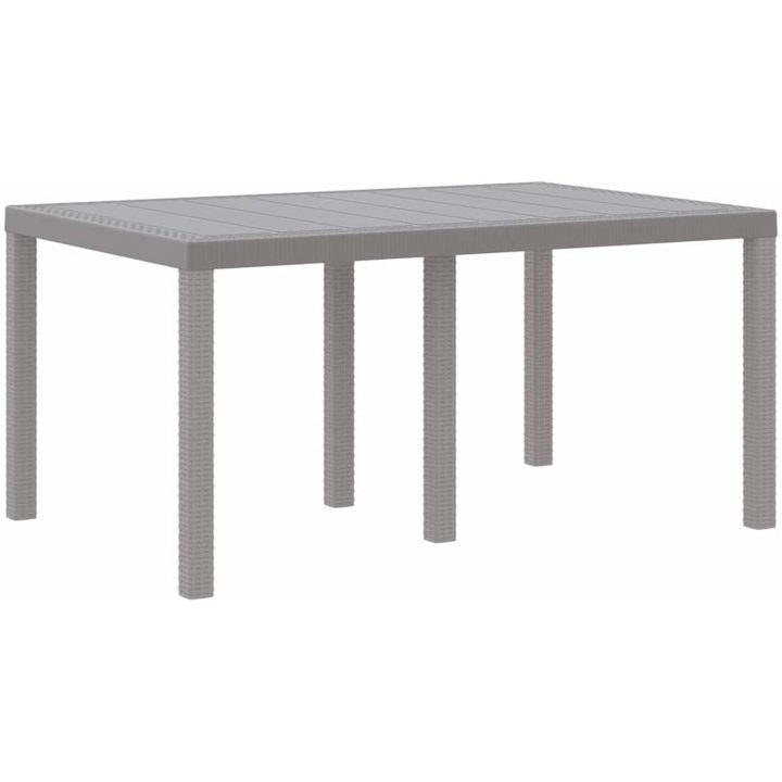 Trädgårdsmatgrupp 7 pcs Ljusgrå vidaXL 150 x 100 x 73 cm – bild 5