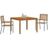 Trädgårdsmatsal 3 pcs Grå vidaXL 110 x 110 x 75 cm – miniatyr 3