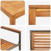 Trädgårdsmatsal 3 pcs Grå vidaXL 110 x 110 x 75 cm – miniatyr 9