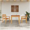 Trädgårdsmatsal 3 pcs Naturligt trä vidaXL 85 x 85 x 75 cm – miniatyr 4