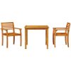 Trädgårdsmatsal 3 pcs Naturligt trä vidaXL 85 x 85 x 75 cm – miniatyr 7