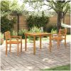 Trädgårdsmatsal 3 pcs Naturligt trä vidaXL 85 x 85 x 75 cm – miniatyr 1
