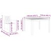 Trädgårdsmatsal 9 pcs Naturligt trä vidaXL 180 x 90 x 75 cm – miniatyr 12