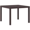 Trädgårdsmatsals-set 3 pcs Brun Polypropylen vidaXL 100 x 100 x 73 cm – miniatyr 4