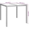 Trädgårdsmatsalsbord Beige Poly Rattan vidaXL 90 x 90 x 75 cm – miniatyr 7