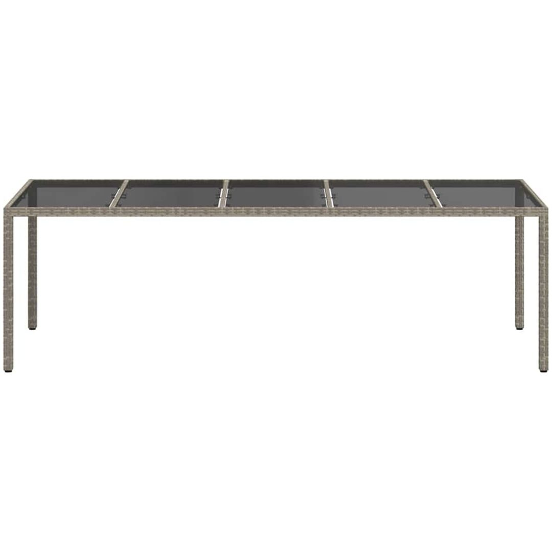 Trädgårdsmatsalsbord Grå Konstrotting vidaXL 250 x 100 x 75 cm – bild 3