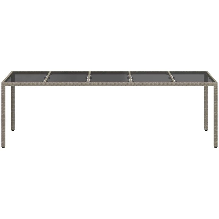 Trädgårdsmatsalsbord Grå Konstrotting vidaXL 250 x 100 x 75 cm – bild 3