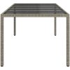 Trädgårdsmatsalsbord Grå Konstrotting vidaXL 250 x 100 x 75 cm – miniatyr 4