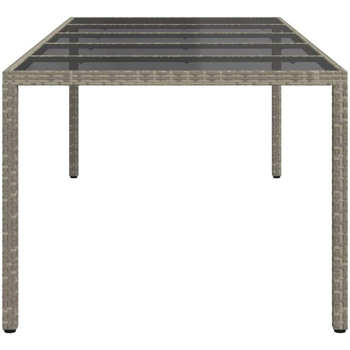 Trädgårdsmatsalsbord Grå Konstrotting vidaXL 250 x 100 x 75 cm – bild 4
