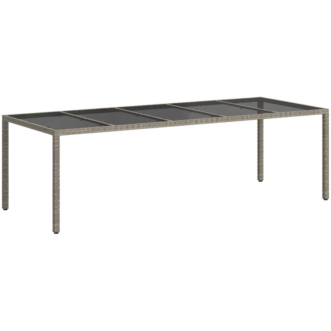 Trädgårdsmatsalsbord Grå Konstrotting vidaXL 250 x 100 x 75 cm – bild 5