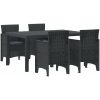 Trädgårdsmatsalset 5 pcs Antracit Plastharts vidaXL 150 x 100 x 73 cm – miniatyr 2