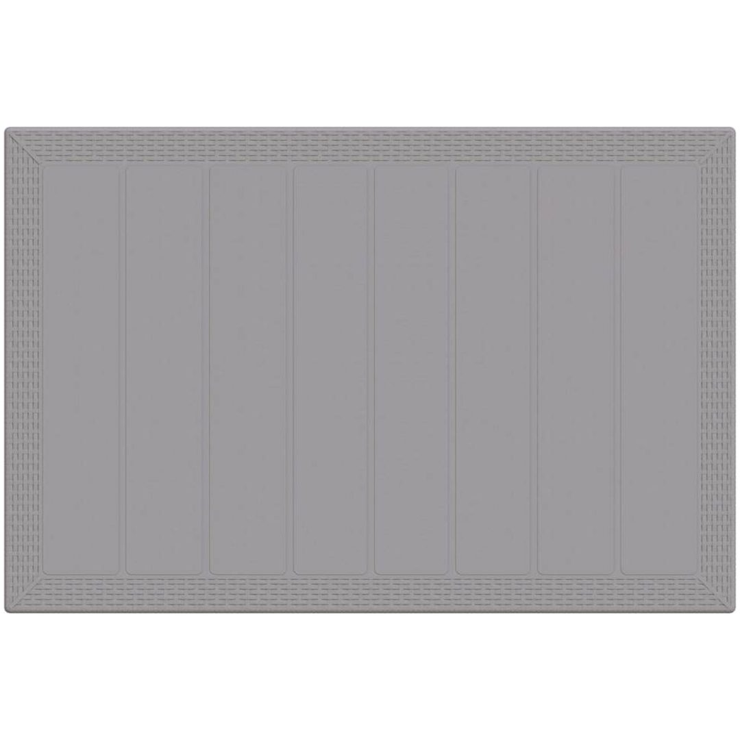 Trädgårdsmatsalset 7 pcs Ljusgrå Plast vidaXL 150 x 100 x 73 cm – bild 6