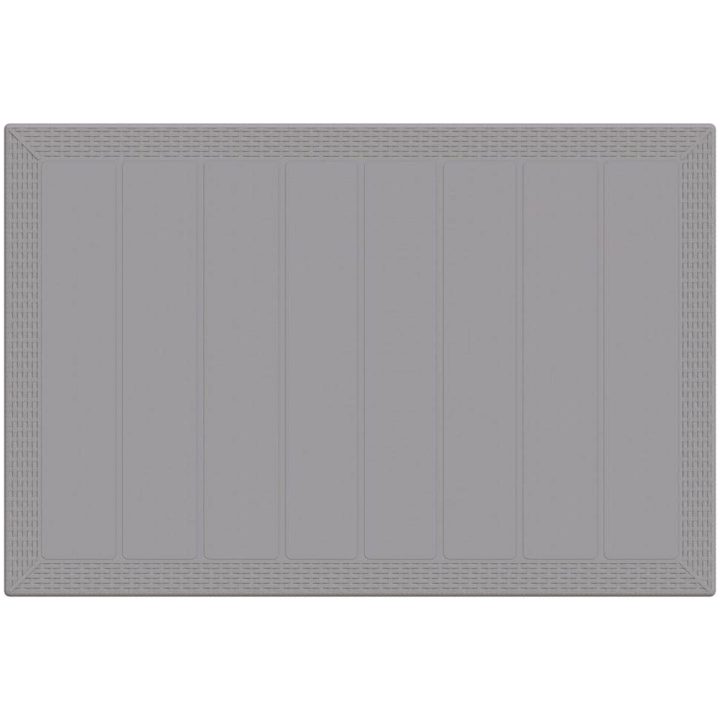 Trädgårdsmatsalset 7 pcs Ljusgrå Plast vidaXL 150 x 100 x 73 cm – bild 6