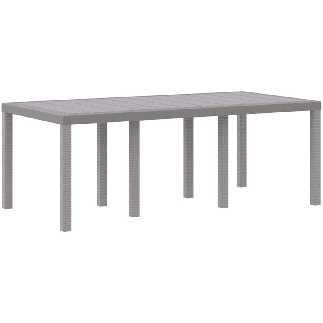 Trädgårdsmatsalset 7 pcs Ljusgrå Polypropylen vidaXL 200 x 100 x 73 cm – bild 4