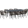 Trädgårdsmatsalset 9 pcs Brun vidaXL Large – miniatyr 2