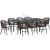 Trädgårdsmatsalset 9 pcs Brun vidaXL Large – miniatyr 3