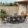 Trädgårdsmatsalset 9 pcs Brun vidaXL Large – miniatyr 4