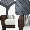 Trädgårdsmatsalset 9 pcs Brun vidaXL Large – miniatyr 9