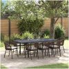 Trädgårdsmatsalset 9 pcs Brun vidaXL Large – miniatyr 1