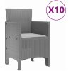 Trädgårdsmatsalsset 11 pcs Ljusgrå vidaXL 250 x 100 x 73 cm – miniatyr 5