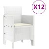Trädgårdsmatsalsset 13 pcs Vit Konstrotting vidaXL 12 - Sits – miniatyr 5