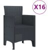 Trädgårdsmatsalsset 17 pcs Antracit Metall vidaXL 16 - Sits – miniatyr 5