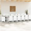 Trädgårdsmatsalsset 17 pcs Vit Rattan / Metall vidaXL 16 - Sits – miniatyr 3