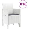 Trädgårdsmatsalsset 17 pcs Vit Rattan / Metall vidaXL 16 - Sits – miniatyr 4