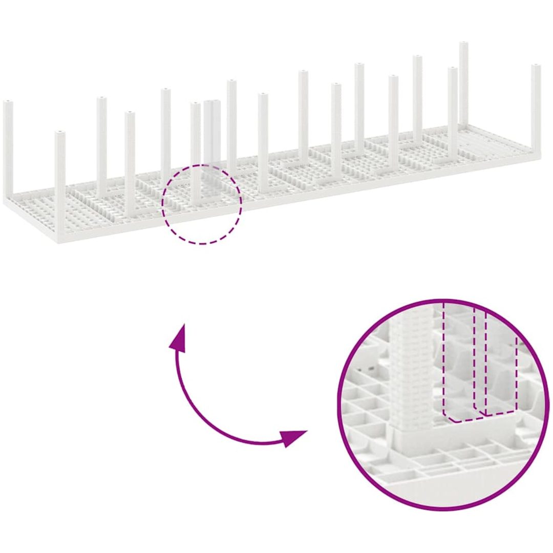 Trädgårdsmatsalsset 17 pcs Vit Rattan / Metall vidaXL 16 - Sits – bild 7