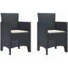 Trädgårdsmatsalsset 3 pcs Antracit Plast vidaXL 100 x 100 x 73 cm – miniatyr 5