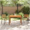Trädgårdsmatsalsset 3 pcs Svart vidaXL 110 x 110 x 75 cm – miniatyr 4