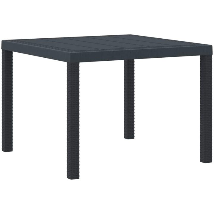 Trädgårdsmatsalsset 5 pcs Antracit Plast vidaXL 100 x 100 x 73 cm – bild 4