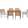 Trädgårdsmatsalsset 7 pcs Grå vidaXL 150 x 90 x 74 cm – miniatyr 7