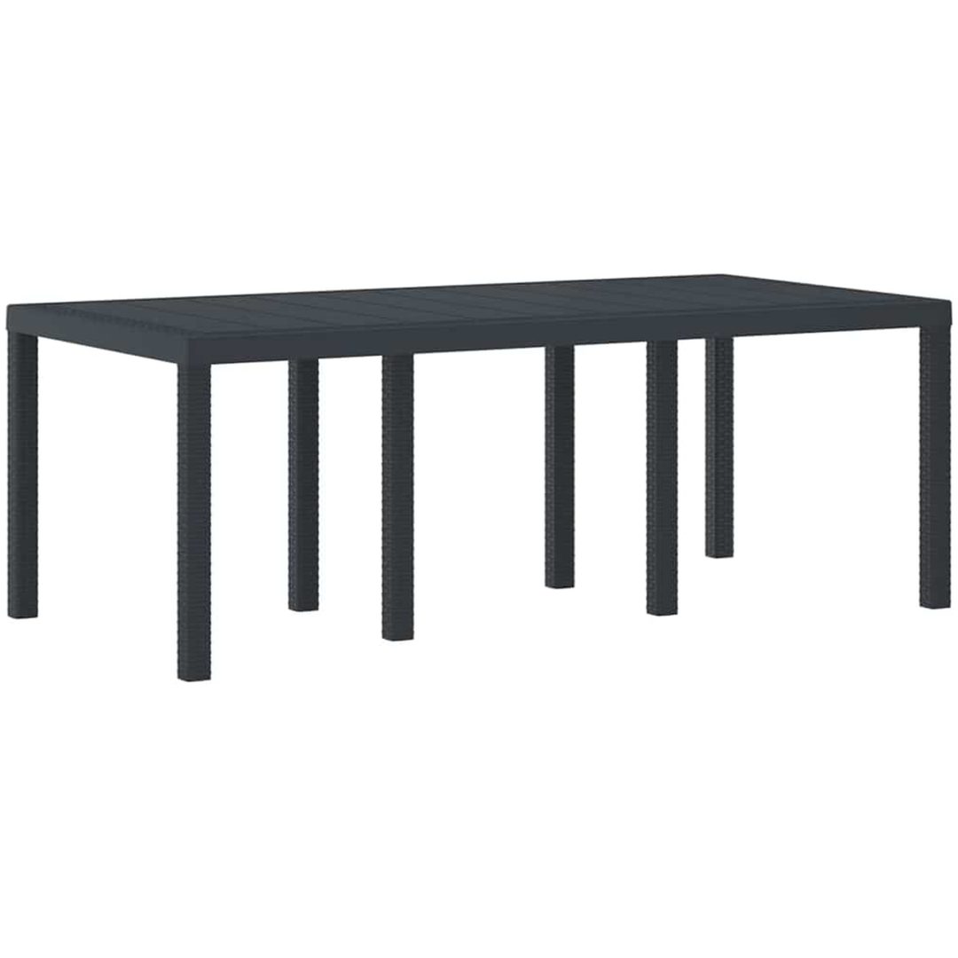 Trädgårdsmatsalsset 9 pcs Antracit Polypropylen vidaXL 200 x 100 x 73 cm – bild 5
