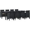 Trädgårdsmatsalsset 9 pcs Antracit vidaXL 250 x 100 x 73 cm – miniatyr 2