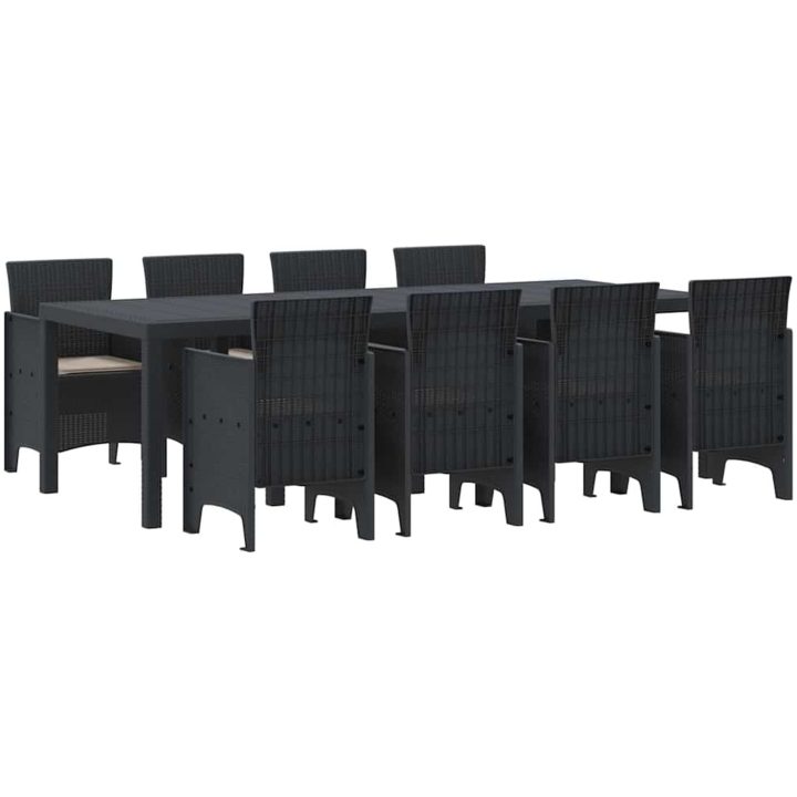 Trädgårdsmatsalsset 9 pcs Antracit vidaXL 250 x 100 x 73 cm – bild 2