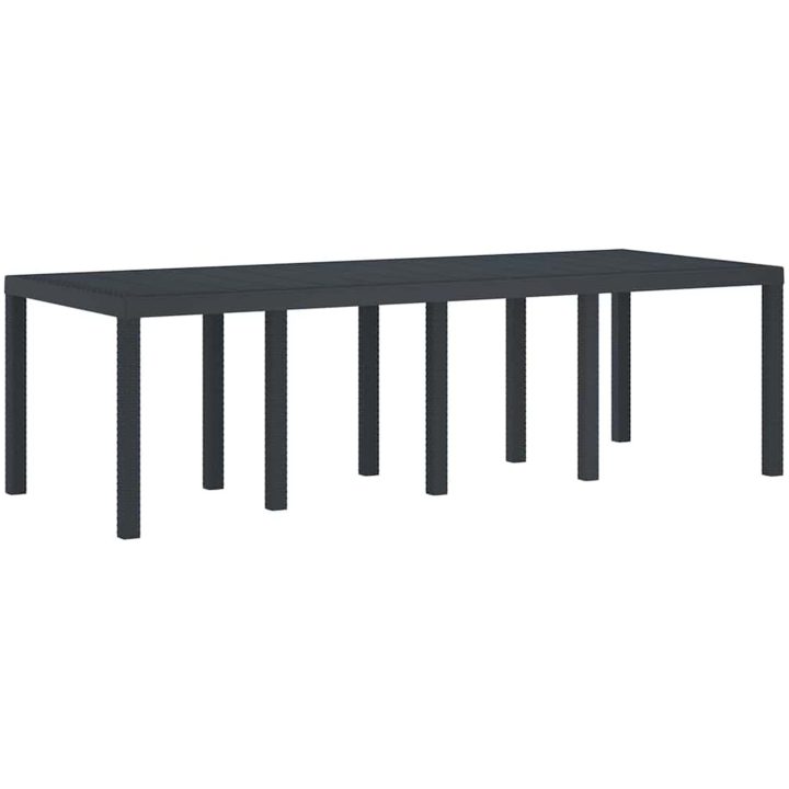 Trädgårdsmatsalsset 9 pcs Antracit vidaXL 250 x 100 x 73 cm – bild 4