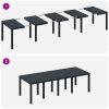 Trädgårdsmatsalsset 9 pcs Antracit vidaXL 250 x 100 x 73 cm – miniatyr 9