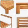 Trädgårdsmatsalsset Beige 3 pcs Beige vidaXL 110 x 110 x 75 cm – miniatyr 9