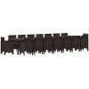 Trädgårdsmatsalsuppsättning med dynor 17 pcs Brun vidaXL 16 - Sits – miniatyr 2