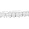 Trädgårdsmatsats 15 pcs Vit Konstrotting vidaXL Large – miniatyr 2