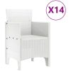 Trädgårdsmatsats 15 pcs Vit Konstrotting vidaXL Large – miniatyr 5