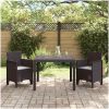 Trädgårdsmatsats 3 pcs Brun Polypropenhartser vidaXL 100 x 100 x 73 cm – miniatyr 3