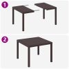 Trädgårdsmatsats 3 pcs Brun Polypropenhartser vidaXL 100 x 100 x 73 cm – miniatyr 9