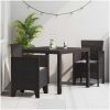 Trädgårdsmatsats 3 pcs Brun Polypropenhartser vidaXL 100 x 100 x 73 cm – miniatyr 1