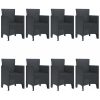 Trädgårdsmatsats 9 pcs Antracit Polypropylen vidaXL 200 x 100 x 73 cm – miniatyr 4