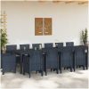 Trädgårdsmatsats med kuddar 15 pcs Antracit vidaXL Stor 14 - Sits – miniatyr 3