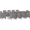 Trädgårdsmatset 11 pcs Ljusgrå polyeten vidaXL 250 x 100 x 73 cm – miniatyr 2