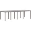 Trädgårdsmatset 11 pcs Ljusgrå polyeten vidaXL 250 x 100 x 73 cm – miniatyr 4